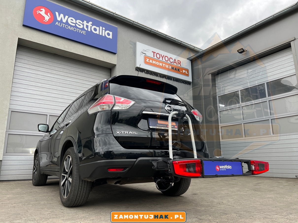 Rozwiązanie transportowe do Nissana X-Trail 2017 z hakiem i bagażnikiem rowerowym